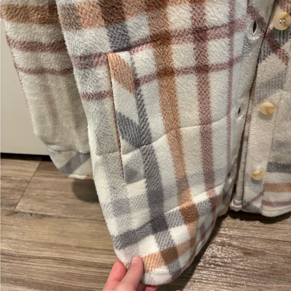 Altar'd State Multicolor Plaid Button-Down Shacket - Picture 5 of 8